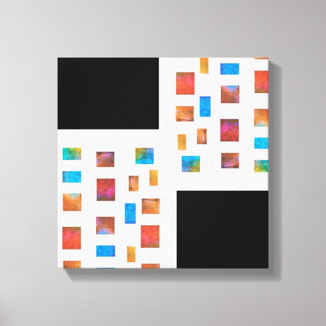 farbenfrohe Leinwand moderne abstrakte Kunst (Vorderseite)