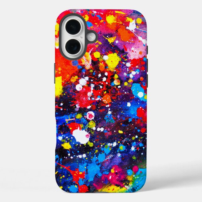 Farbenfrohe Leinwand Paint Spritzer Case-Mate iPhone Hülle (Rückseite)