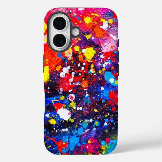 Farbenfrohe Leinwand Paint Spritzer Case-Mate iPhone Hülle (Rückseite)