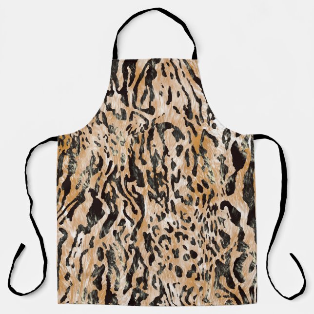 Farbenfrohe Leopard Meter Textile Muster Schürze (Vorderseite)