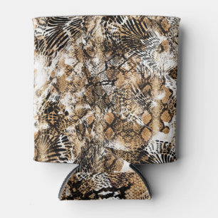 Farbenfrohe Leopard Zebra Camouflage Muster Dosenkühler