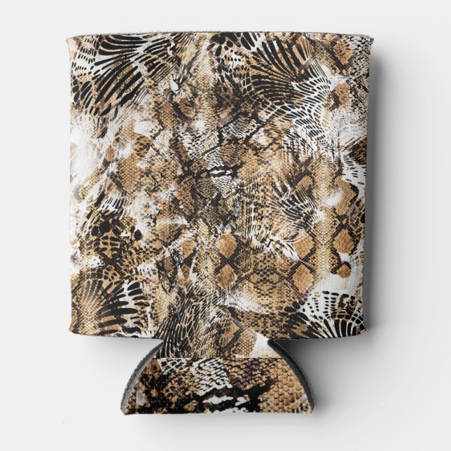 Farbenfrohe Leopard Zebra Camouflage Muster Dosenkühler (Vorderseite)