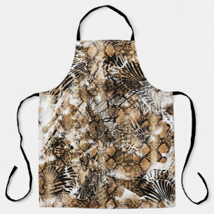 Farbenfrohe Leopard Zebra Camouflage Muster Schürze