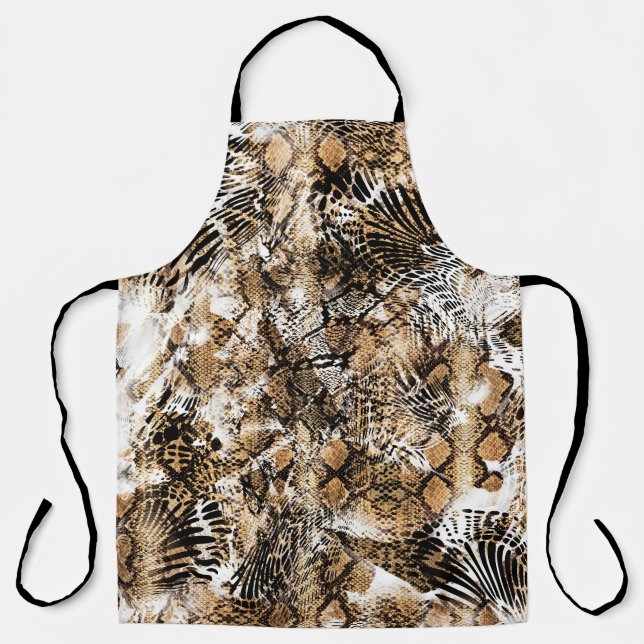 Farbenfrohe Leopard Zebra Camouflage Muster Schürze (Vorderseite)