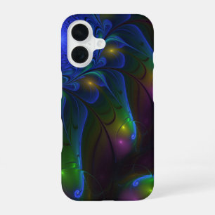 Farbenfrohe Leuchtende Abstrakte Moderne Trippy-Fr iPhone 16 Hülle