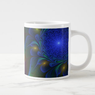Farbenfrohe Leuchtende Abstrakte Moderne Trippy Fr Jumbo-Tasse