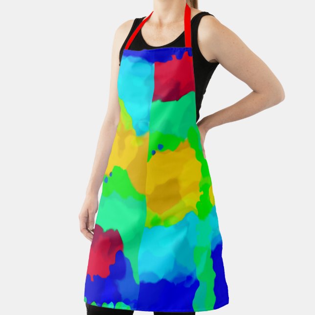 Farbenfrohe, leuchtende, Abstrakte Multicoline Schürze (InSitu)
