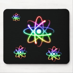 Farbenfrohe leuchtende Atome Geschenk der Wissen Mousepad
