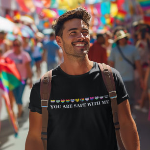 Farbenfrohe LGBT Hörer, die Sie sicher mit meinem T-Shirt