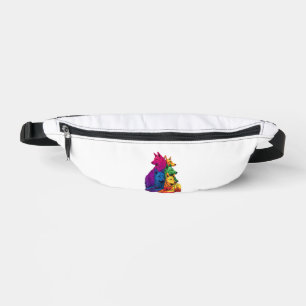 Farbenfrohe LGBT Pride German Shepherd Dog Pile Bauchtasche