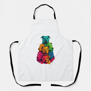 Farbenfrohe LGBT Pride Staffordshire Bull Terrier Schürze