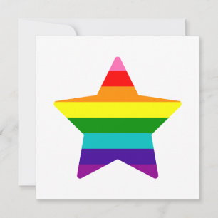 Farbenfrohe LGBTQ Pride Rainbow Flag Weihnachtsste Feiertagskarte
