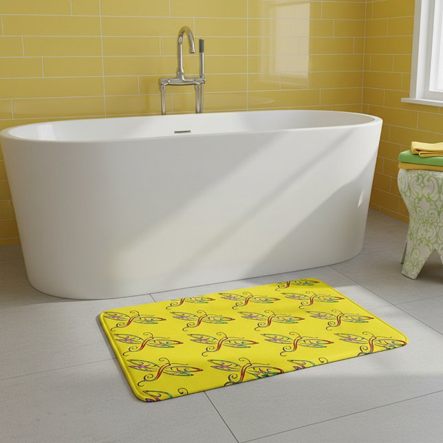 Farbenfrohe Libelle Badematte (Von Creator hochgeladen)