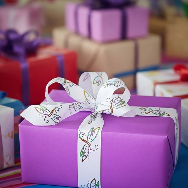 Farbenfrohe Libellen Satinband (Von Creator hochgeladen)