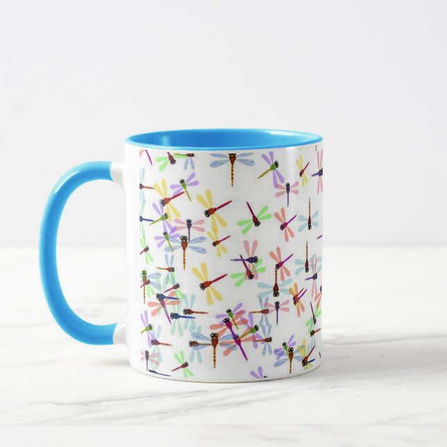 farbenfrohe Libellen Tasse (Links)