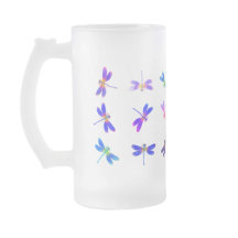 Farbenfrohe LibellenFrostvolle Tasse