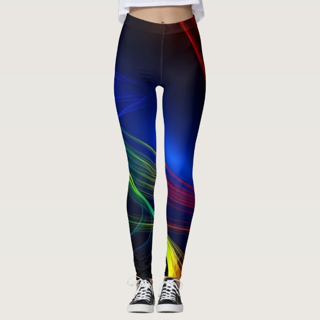 Farbenfrohe Lichteffekte Leggings (Vorderseite)