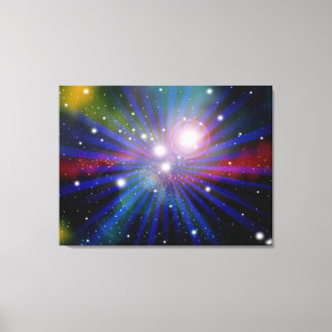 Farbenfrohe Lichtgalaxie Design Abstrakt 2 Leinwanddruck
