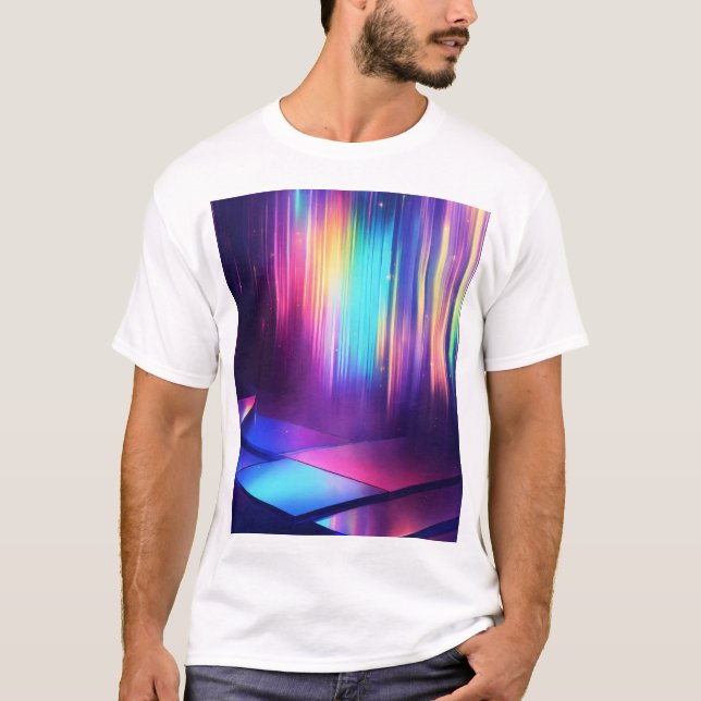 "Farbenfrohe Lichtspektrum-Reflektionen" T-Shirt (Vorderseite)