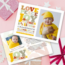 Farbenfrohe Liebe Frieden Freude und Baby Kisses B