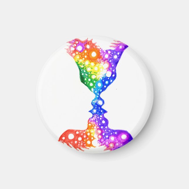 Farbenfrohe Liebe Magnet (Vorne)