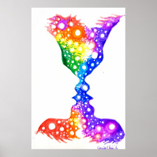 Farbenfrohe Liebe Poster