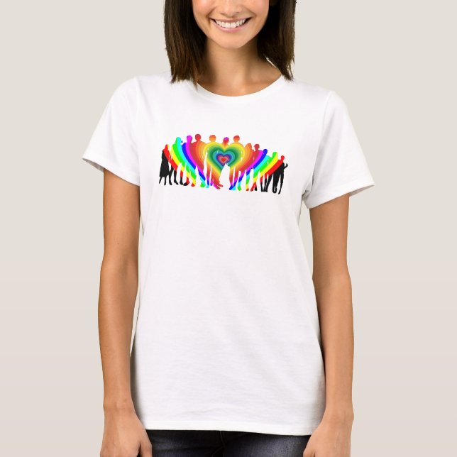 Farbenfrohe Liebe T - Shirt (Vorderseite)