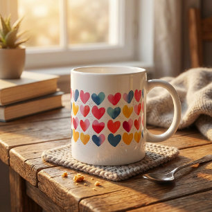 Farbenfrohe Liebe Tasse