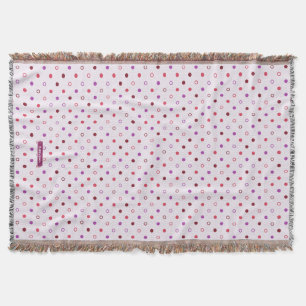 Farbenfrohe lila Polka-Punkte-Muster Decke