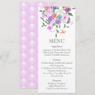 Farbenfrohe Lilac Peach Color Mix Bouquet Dinner M Einladung
