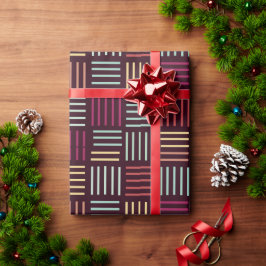 Farbenfrohe Linien aufgetragen Geschenkpapier