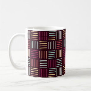 Farbenfrohe Linien aufgetragen Kaffeetasse