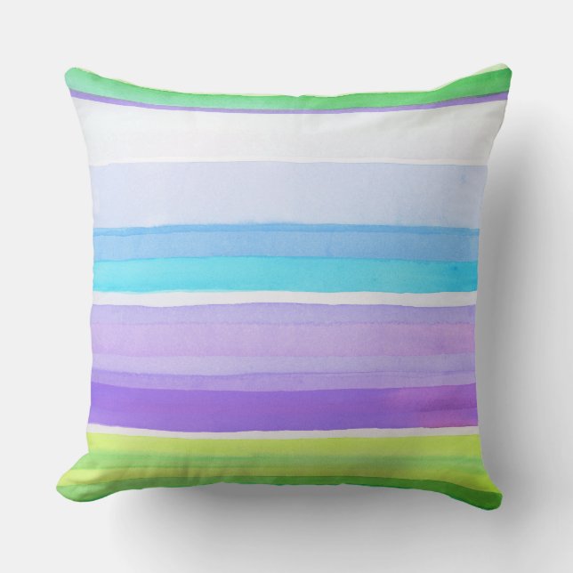 Farbenfrohe Linien  Kissen (Vorderseite)