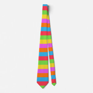 Farbenfrohe Linien Rainbow Patel Farbe Krawatte