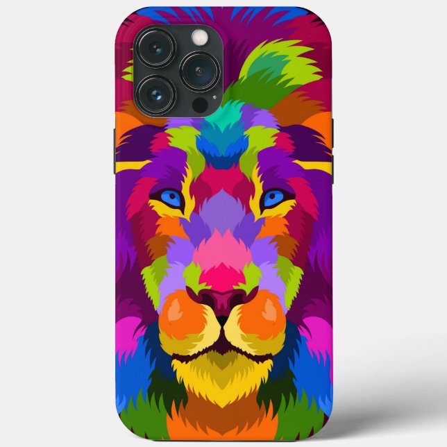 Farbenfrohe Lion Case-Mate iPhone Case (Rückseite)