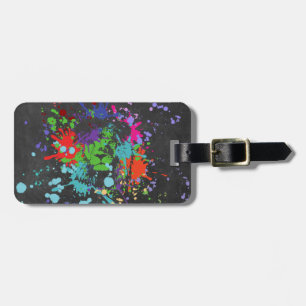 Farbenfrohe Lion Paint Artistic Splash Gepäckanhänger