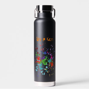 Farbenfrohe Lion Paint Artistic Splash Trinkflasche