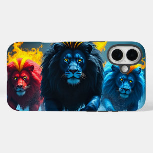 Farbenfrohe Lions Fall iPhone 16 Plus Hülle