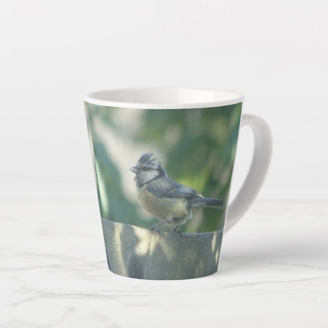 Farbenfrohe Little Bird Design Latte Tasse (Rechte Ecke)