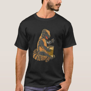 Farbenfrohe Lizard Eating Beans Realistische Lizar T-Shirt
