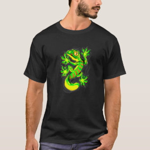 Farbenfrohe Lizard Gecko Terraristic Wildlife Anim T-Shirt