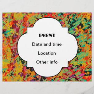 Farbenfrohe Löcher Textur Flyer