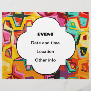 Farbenfrohe Löcher Textur Flyer