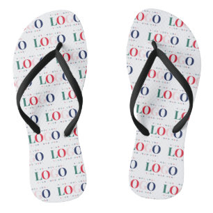 Farbenfrohe Logomuster für Rectangle, Wiederholung Flip Flops