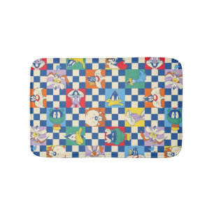 Farbenfrohe LOONEY TUNES™ Schachbrett Toss Pattern Badematte