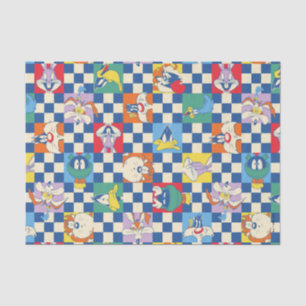 Farbenfrohe LOONEY TUNES™ Schachbrett Toss Pattern Seidenpapier