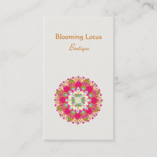 Farbenfrohe Lotus Blume Business Card Visitenkarte