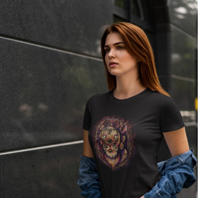 Farbenfrohe Löwenwand T-Shirt (Von Creator hochgeladen)
