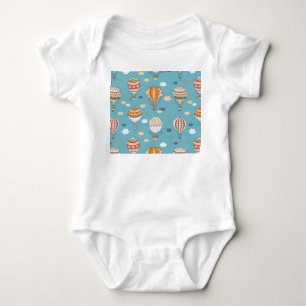 Farbenfrohe Luftballons Festliches Musterdesign Baby Strampler
