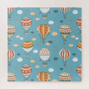Farbenfrohe Luftballons Festliches Musterdesign Puzzle